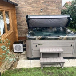 Outdoor 4kW Air Source Heat Pump For Hot Tub/Swim Spa -Outdoor Living Hot Tubs ASHPInstall08037