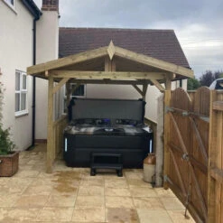 Apex Wooden Hot Tub Gazebo With Roof -Outdoor Living Hot Tubs ApexGazebo 11