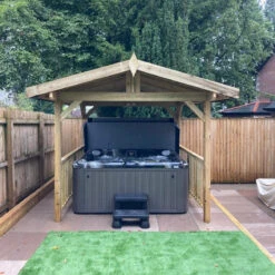 Apex Wooden Hot Tub Gazebo With Roof -Outdoor Living Hot Tubs ApexGazebo 2