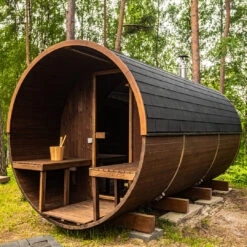 Hekla Barrel 210 - 4 Person Outdoor Sauna 26 Hekla Barrel 210 - 4 Person Outdoor Sauna -Outdoor Living Hot Tubs BarrelSauna 9
