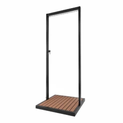 Zen Black Outdoor Shower With Wood Effect Base 10 Zen Black Outdoor Shower With Wood Effect Base -Outdoor Living Hot Tubs BeBa 28529 3 Supersize