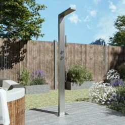 Suva Stainless Steel Outdoor Shower With Pencil Handset