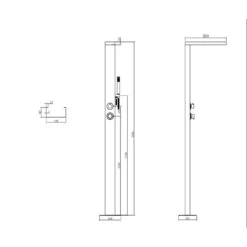 Suva Stainless Steel Outdoor Shower With Pencil Handset -Outdoor Living Hot Tubs BeBa 28530 3 Supersize