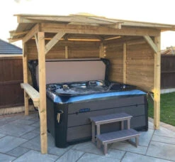 Brentano Wooden Hot Tub Gazebo With Tinted Dome Roof -Outdoor Living Hot Tubs BrentanoGazebo