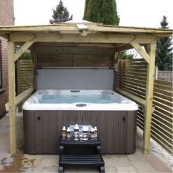 Brentano Wooden Hot Tub Gazebo With Tinted Dome Roof -Outdoor Living Hot Tubs Brentano J235 5ee26ae2 b644 432f 8663 7931d42474b8