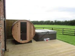 Deluxe 185 - 4 To 5 Person Indoor/Outdoor Barrel Sauna -Outdoor Living Hot Tubs Burn Lodge Sauna 1 8b291695 32a7 4bc2 968e 75d25334d20e