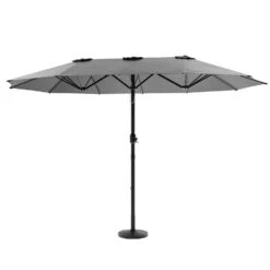 Como 2.7x4.5m Large Double Sided Grey Garden Parasol With Base And Cover 11 Como 2.7x4.5m Large Double Sided Grey Garden Parasol With Base And Cover -Outdoor Living Hot Tubs FTR144 7 Supersize