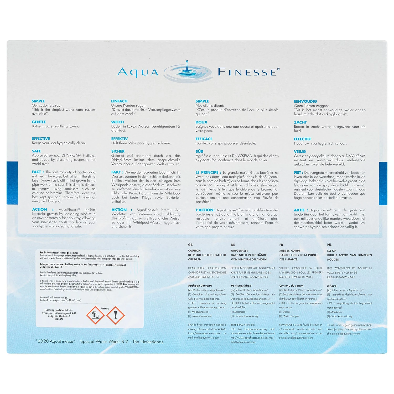 AquaFinesse Hot Tub Water Care With Moisturiser Pack - Tablet 7 AquaFinesse Hot Tub Water Care With Moisturiser Pack - Tablet - Image 5