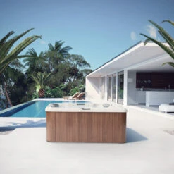 Jacuzzi® J235™ / J235IP™ - 6 Person Hot Tub With 1 Lounger -Outdoor Living Hot Tubs JHT J235 Lifestyle NoVentssquare