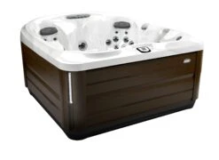 Jacuzzi® J435IP™ - 6 Person Hot Tub With 1 Lounger -Outdoor Living Hot Tubs JHT J435 Platinum ModernHardwood Iso 2000x1460 3353093e dfda 4d96 a18d 019187ae7424