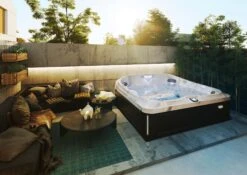 Jacuzzi® J485IP™ - 7 Person Hot Tub 31 Jacuzzi® J485IP™ - 7 Person Hot Tub -Outdoor Living Hot Tubs JHT J485 Lifestyle SmokedEbony 2000x1414 00fe93c9 43b1 4843 b387 ed6b837b8cda