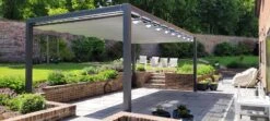 Bespoke Velarium Metal Hot Tub Gazebo With Waterproof Retracting Canopy Roof -Outdoor Living Hot Tubs MarkButtonVelariumInstallation 2