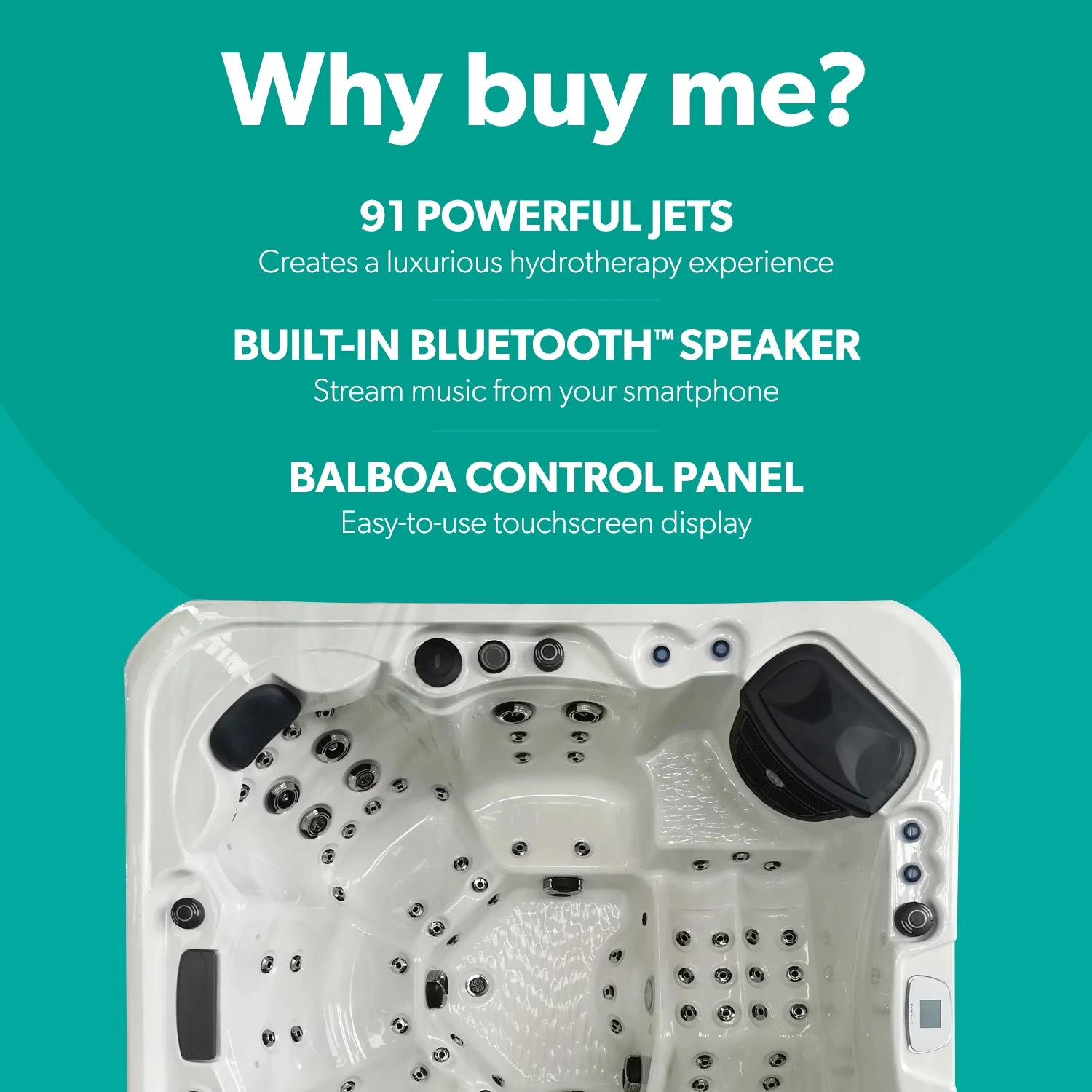 Outdoor Infinity - 6 Person Hot Tub With 1 Lounger 4 Outdoor Infinity - 6 Person Hot Tub With 1 Lounger - Image 2