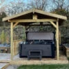 Apex Wooden Hot Tub Gazebo With Roof -Outdoor Living Hot Tubs OutdoorLookMidnightCanyonApexGazebo Mather2
