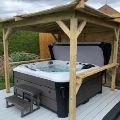 Outdoor Santorini - 5 Person Hot Tub With Gazebo Package -Outdoor Living Hot Tubs OutdoorLookandBrentano f93089d9 4e13 4b26 8044 3d3446389baf