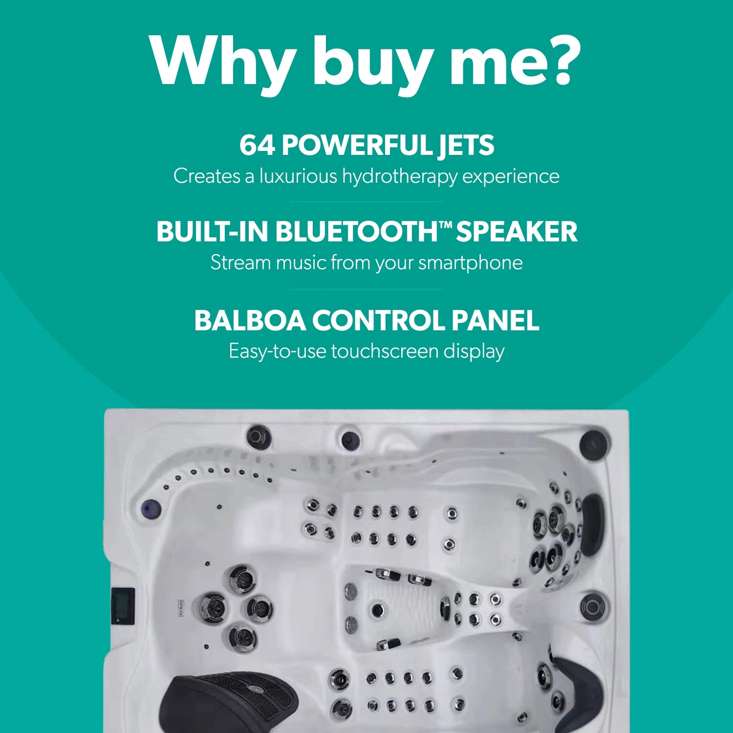 Outdoor Topaz - 3 Person Hot Tub With 2 Loungers 4 Outdoor Topaz - 3 Person Hot Tub With 2 Loungers - Image 2