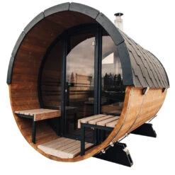 Outdoor Terrace 160 - 2 To 4 Person Barrel Sauna