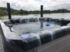 Outdoor Haze - 6 Person Hot Tub With 1 Lounger -Outdoor Living Hot Tubs outdoor haze hot tub on waterfront